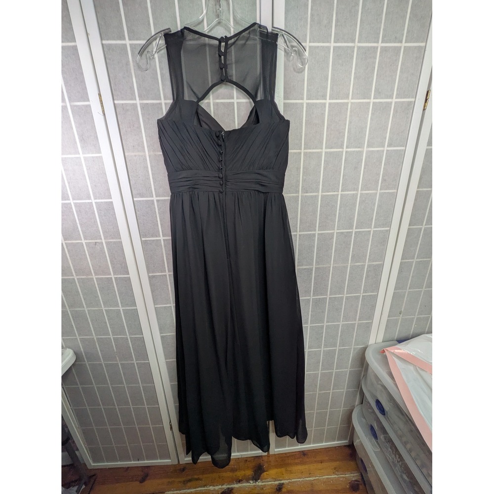 Alfred Angelo Women's Maxi Dress UK 11 US 6 Black Zipper‎ Buttons Wedding Classy - Picture 8 of 9